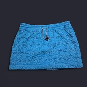 Blue super soft mini skirt